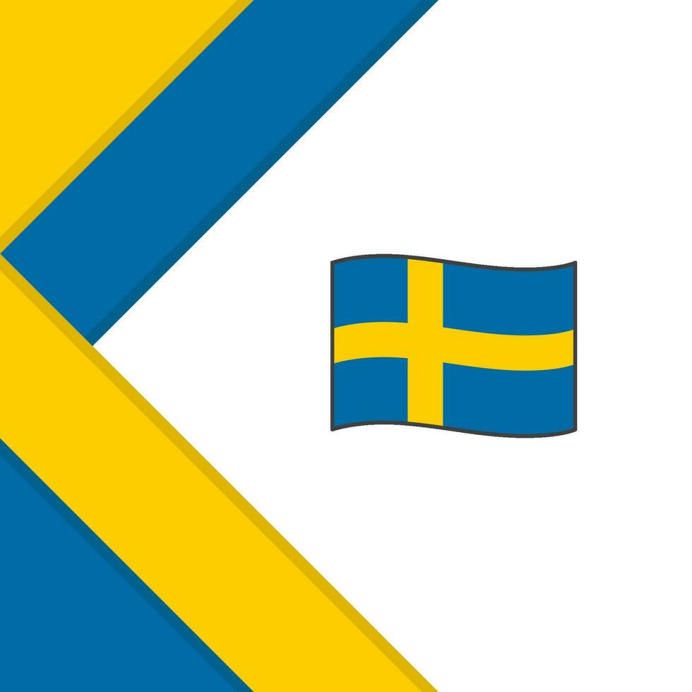 Schweden Flagge abstrakt Hintergrund Design Vorlage. Schweden Unabhängigkeit Tag Banner Sozial Medien Post. Schweden Illustration vektor