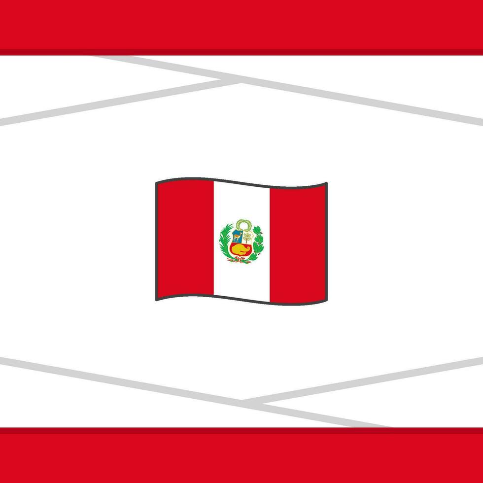 Peru Flagge abstrakt Hintergrund Design Vorlage. Peru Unabhängigkeit Tag Banner Sozial Medien Post. Vektor