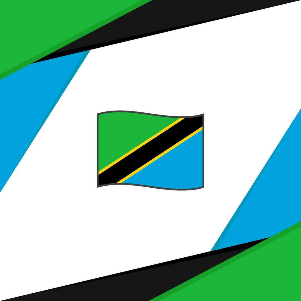 tanzania flagga abstrakt bakgrund design mall. tanzania oberoende dag baner social media posta. tanzania vektor