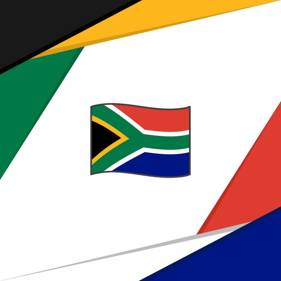 Süd Afrika Flagge abstrakt Hintergrund Design Vorlage. Süd Afrika Unabhängigkeit Tag Banner Sozial Medien Post. Süd Afrika vektor