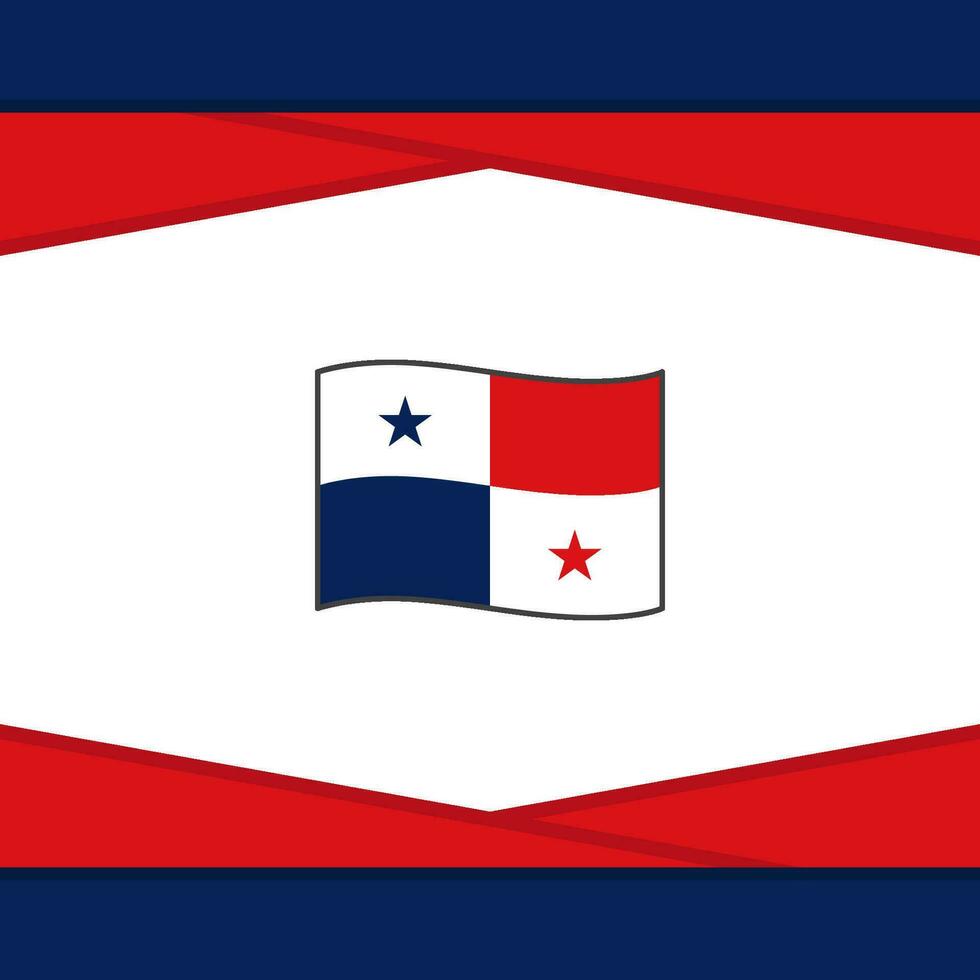 Panama Flagge abstrakt Hintergrund Design Vorlage. Panama Unabhängigkeit Tag Banner Sozial Medien Post. Panama Vektor