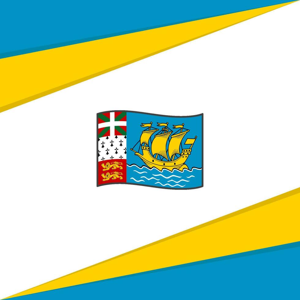 Heilige Pierre und Miquelon Flagge abstrakt Hintergrund Design Vorlage. Heilige Pierre und Miquelon Unabhängigkeit Tag Banner Sozial Medien Post. Design vektor