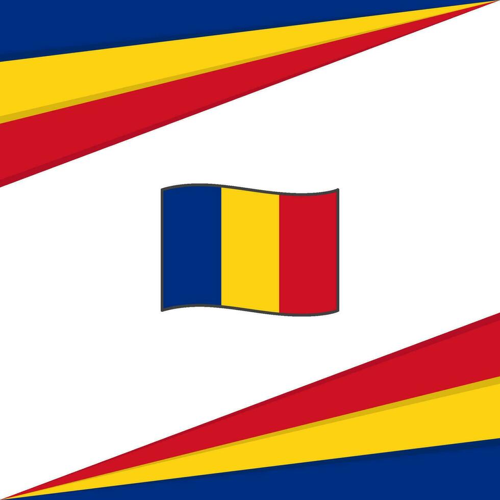 Rumänien Flagge abstrakt Hintergrund Design Vorlage. Rumänien Unabhängigkeit Tag Banner Sozial Medien Post. Rumänien Design vektor