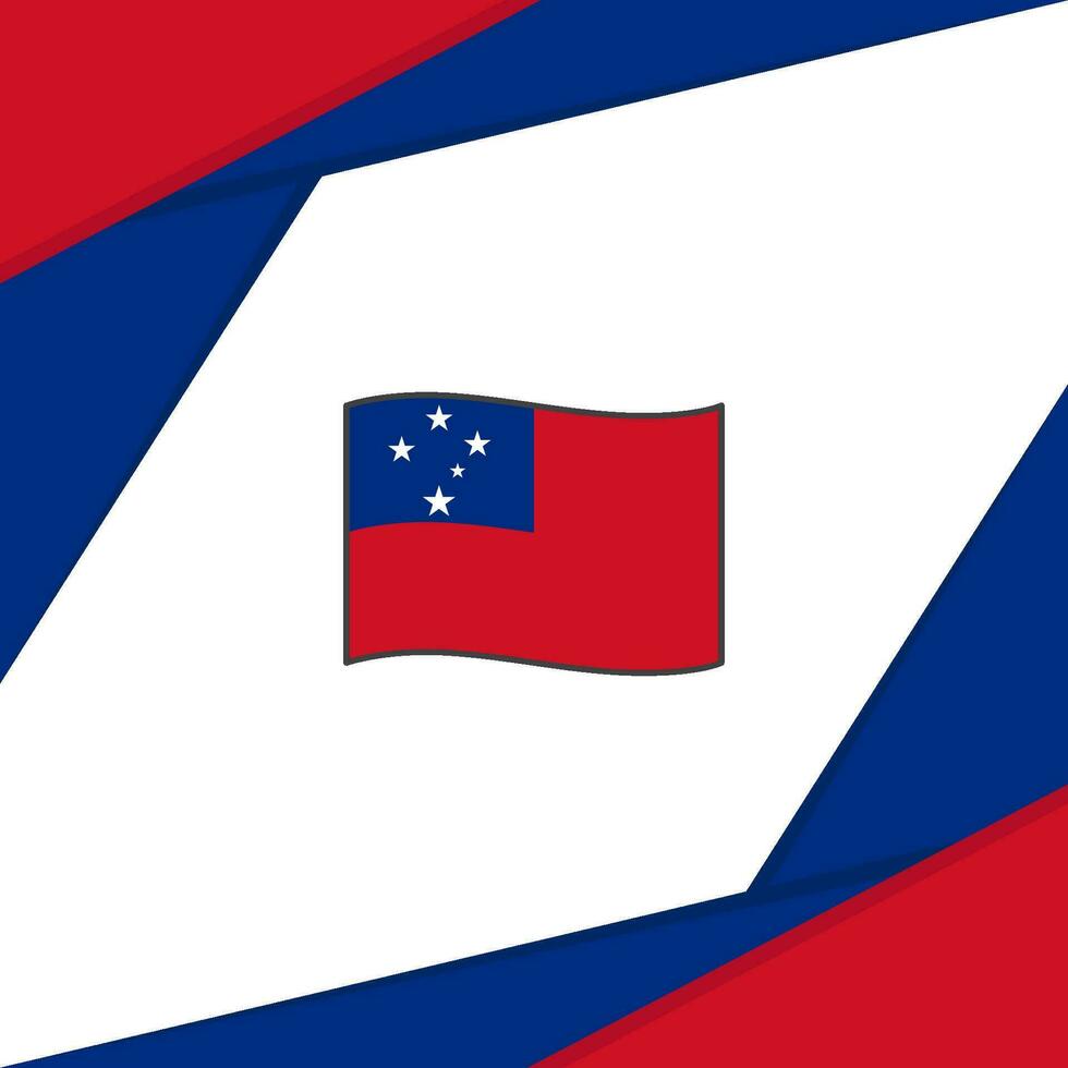 Samoa Flagge abstrakt Hintergrund Design Vorlage. Samoa Unabhängigkeit Tag Banner Sozial Medien Post. Samoa vektor