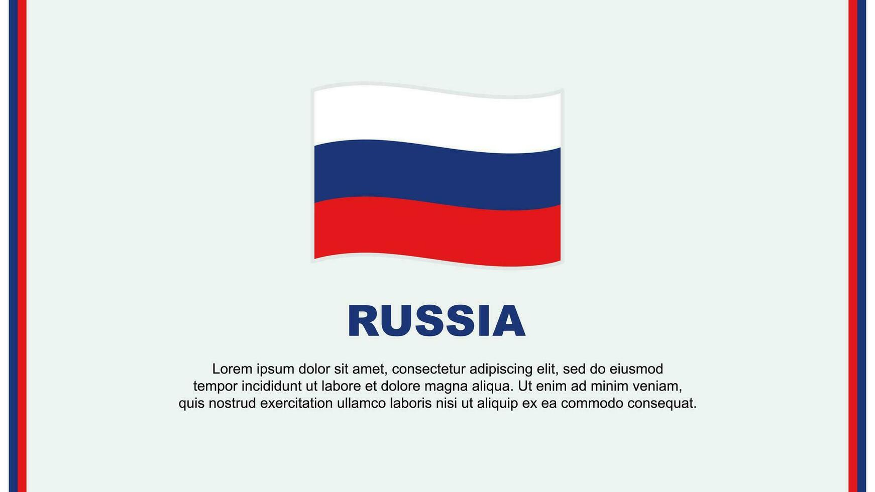 Russland Flagge abstrakt Hintergrund Design Vorlage. Russland Unabhängigkeit Tag Banner Sozial Medien Vektor Illustration. Russland Karikatur