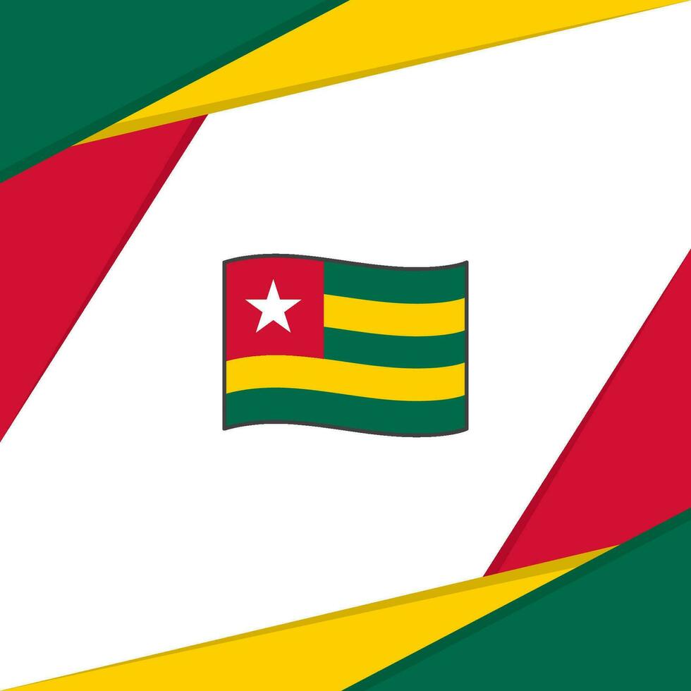 Togo flagga abstrakt bakgrund design mall. Togo oberoende dag baner social media posta. Togo vektor