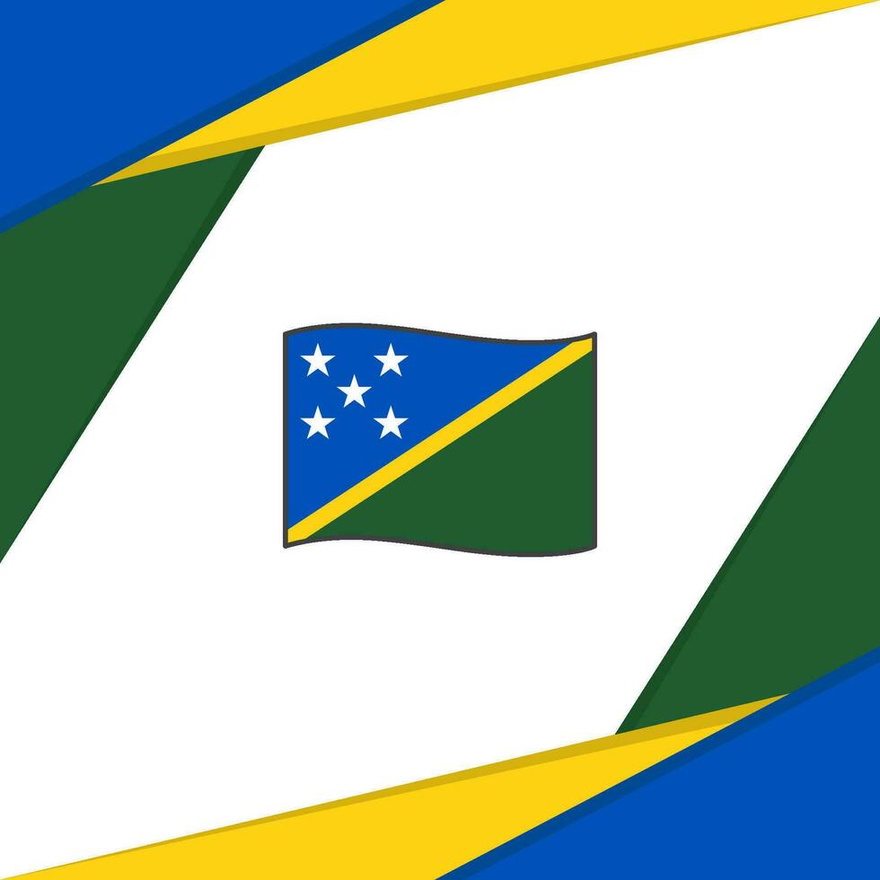 Solomon Inseln Flagge abstrakt Hintergrund Design Vorlage. Solomon Inseln Unabhängigkeit Tag Banner Sozial Medien Post. Solomon Inseln vektor