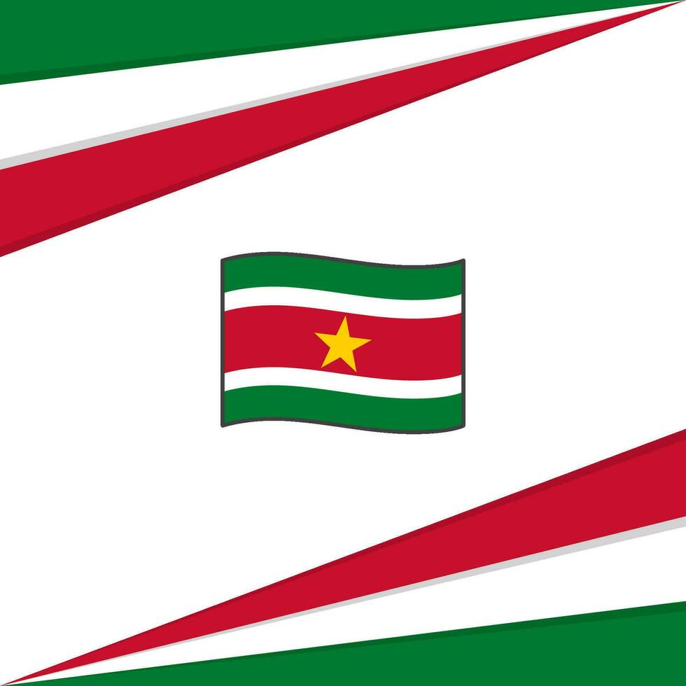 suriname Flagge abstrakt Hintergrund Design Vorlage. suriname Unabhängigkeit Tag Banner Sozial Medien Post. suriname Design vektor