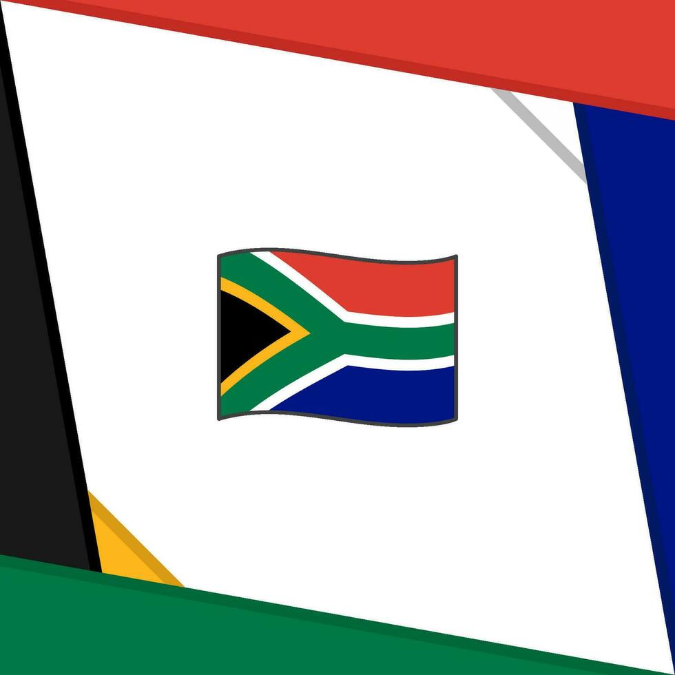 Süd Afrika Flagge abstrakt Hintergrund Design Vorlage. Süd Afrika Unabhängigkeit Tag Banner Sozial Medien Post. Süd Afrika Unabhängigkeit Tag vektor