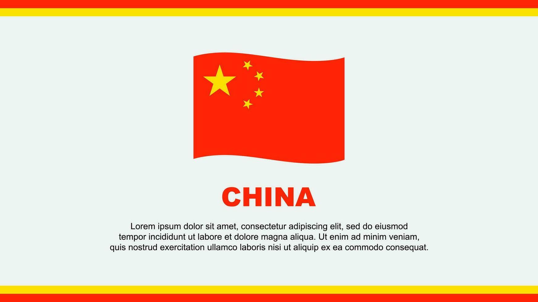 China Flagge abstrakt Hintergrund Design Vorlage. China Unabhängigkeit Tag Banner Sozial Medien Vektor Illustration. China Design