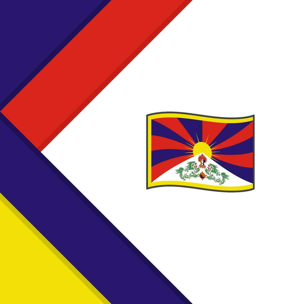 tibet flagga abstrakt bakgrund design mall. tibet oberoende dag baner social media posta. tibet illustration vektor