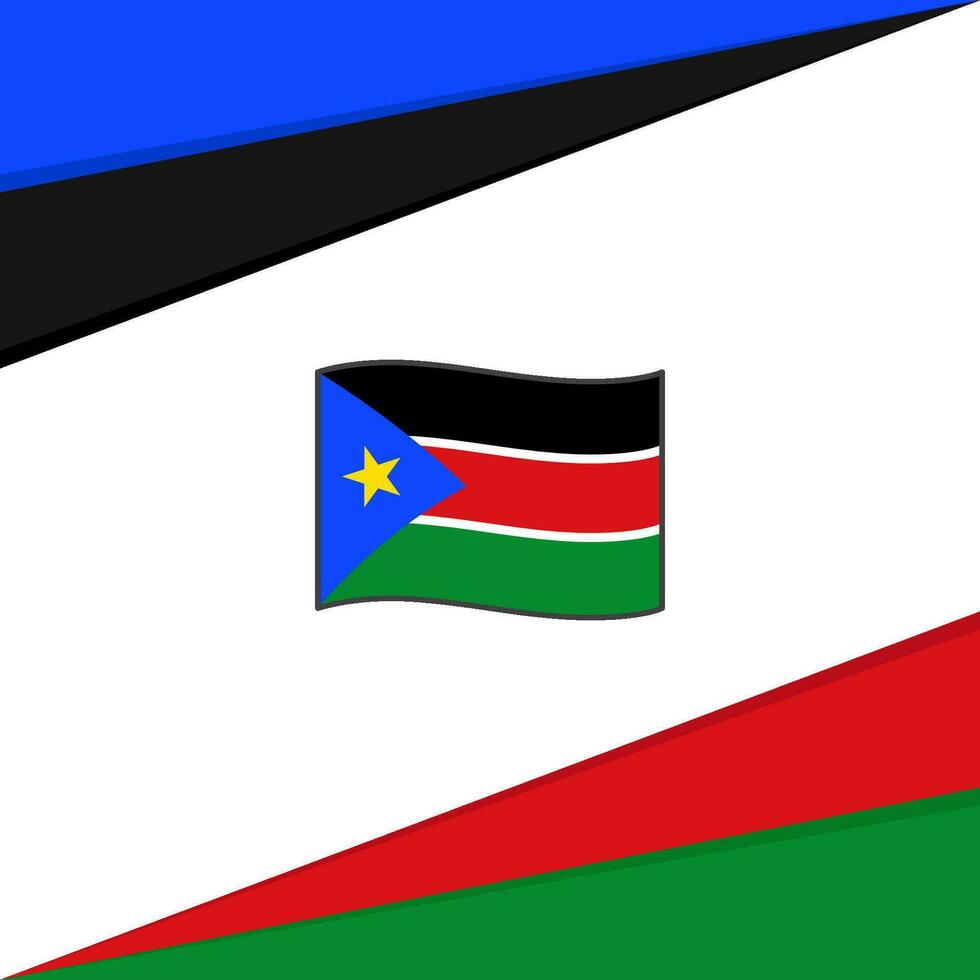 Süd Sudan Flagge abstrakt Hintergrund Design Vorlage. Süd Sudan Unabhängigkeit Tag Banner Sozial Medien Post. Süd Sudan Design vektor