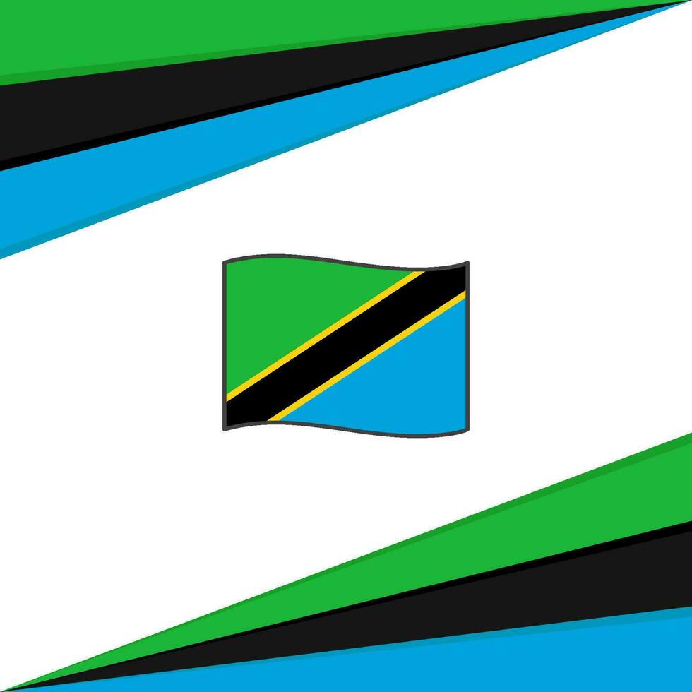 Tansania Flagge abstrakt Hintergrund Design Vorlage. Tansania Unabhängigkeit Tag Banner Sozial Medien Post. Tansania Design vektor