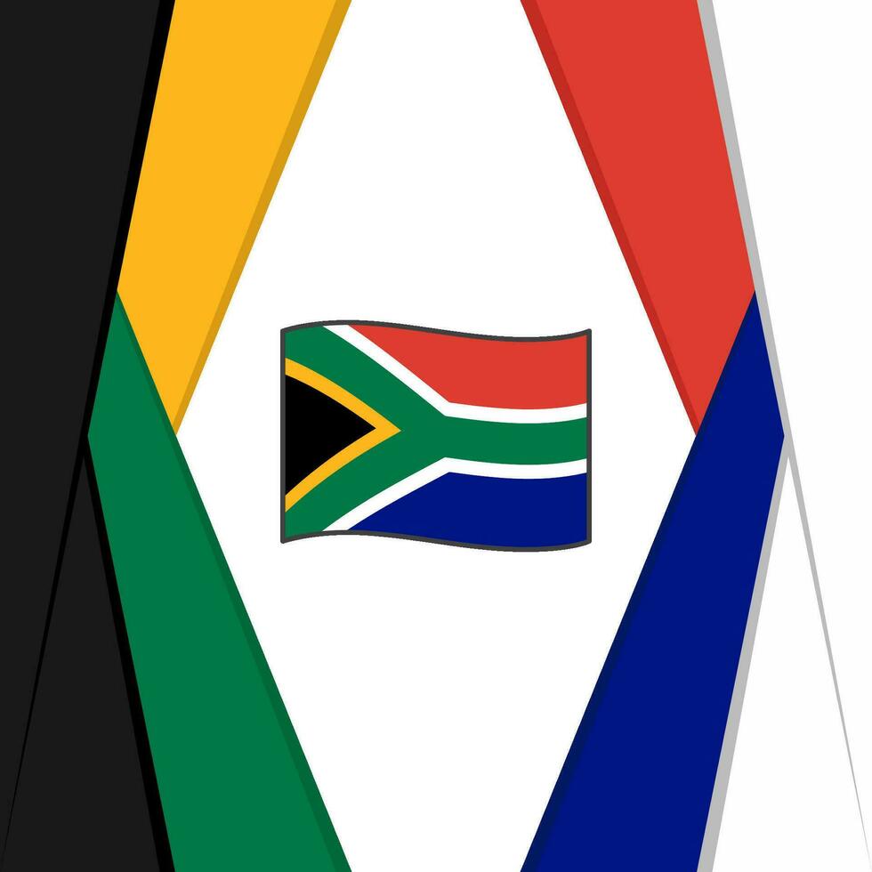 Süd Afrika Flagge abstrakt Hintergrund Design Vorlage. Süd Afrika Unabhängigkeit Tag Banner Sozial Medien Post. Süd Afrika Hintergrund vektor