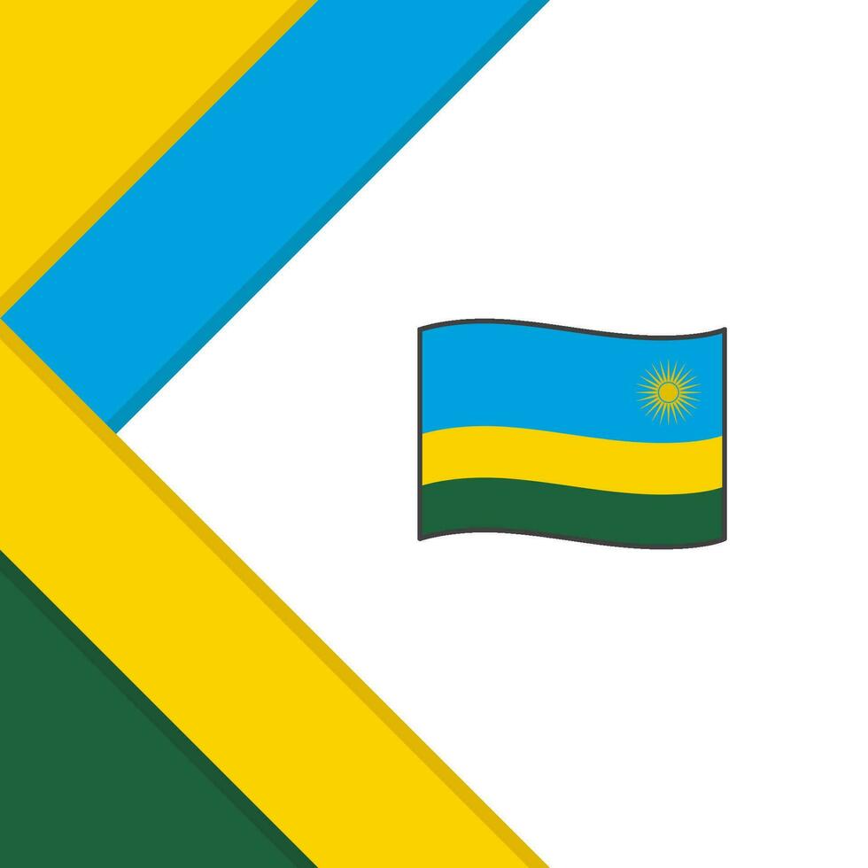 rwanda flagga abstrakt bakgrund design mall. rwanda oberoende dag baner social media posta. rwanda illustration vektor