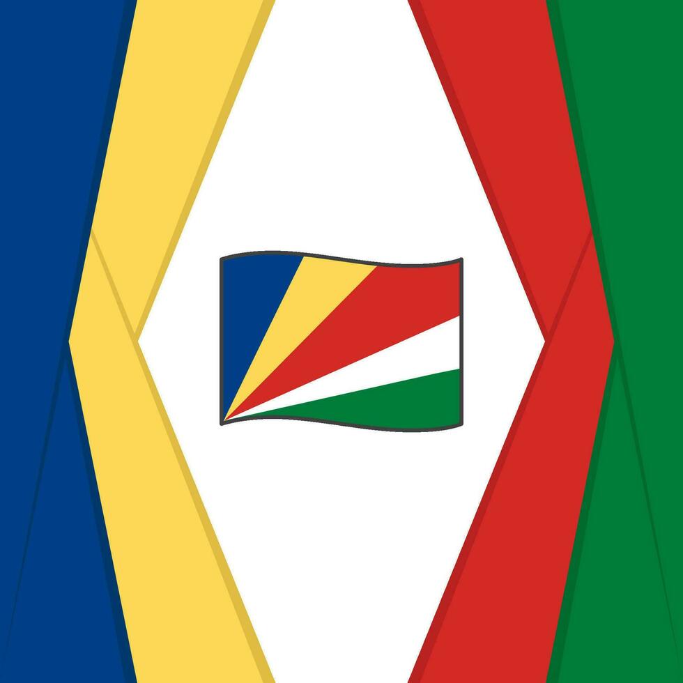 Seychellerna flagga abstrakt bakgrund design mall. Seychellerna oberoende dag baner social media posta. Seychellerna bakgrund vektor