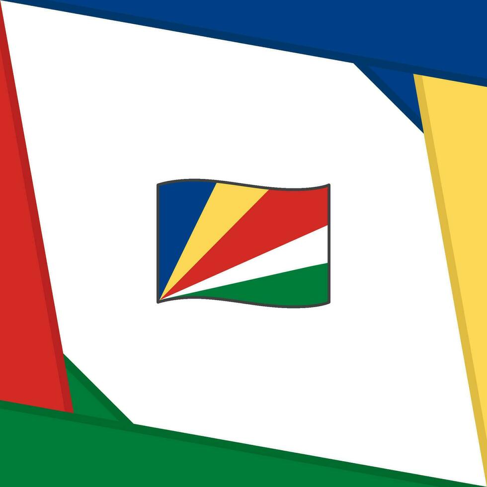 Seychellen Flagge abstrakt Hintergrund Design Vorlage. Seychellen Unabhängigkeit Tag Banner Sozial Medien Post. Seychellen Unabhängigkeit Tag vektor