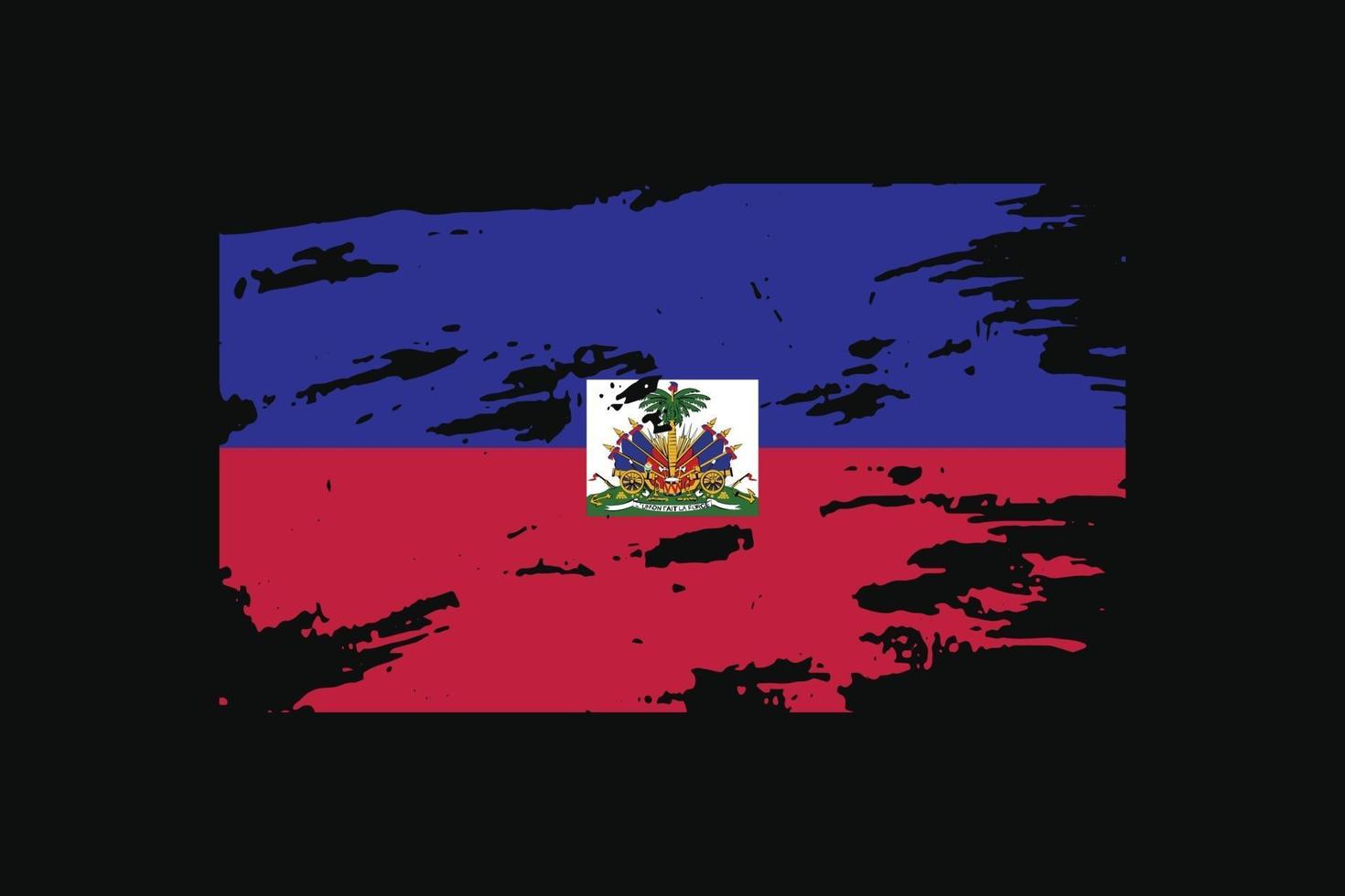 Grunge-Stil-Flagge von Haiti. Vektor-Illustration. vektor