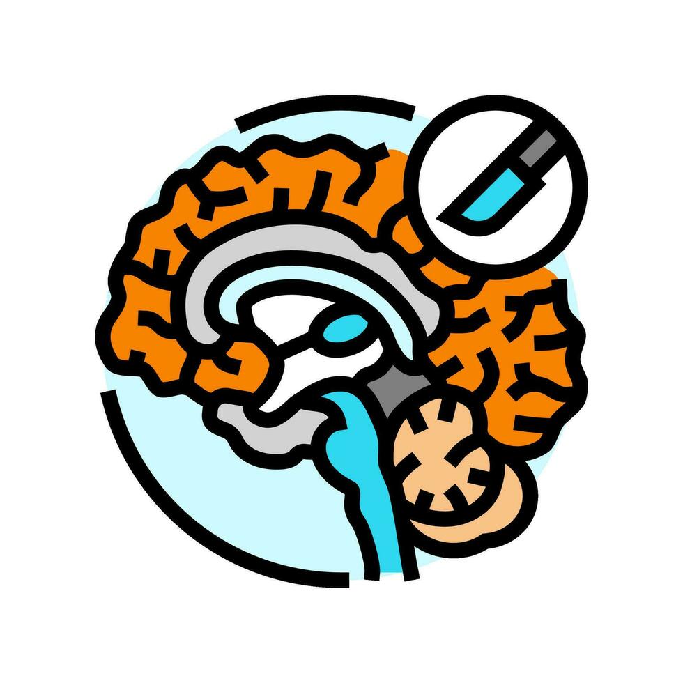 Neurochirurgie Gesundheit Farbe Symbol Vektor Illustration