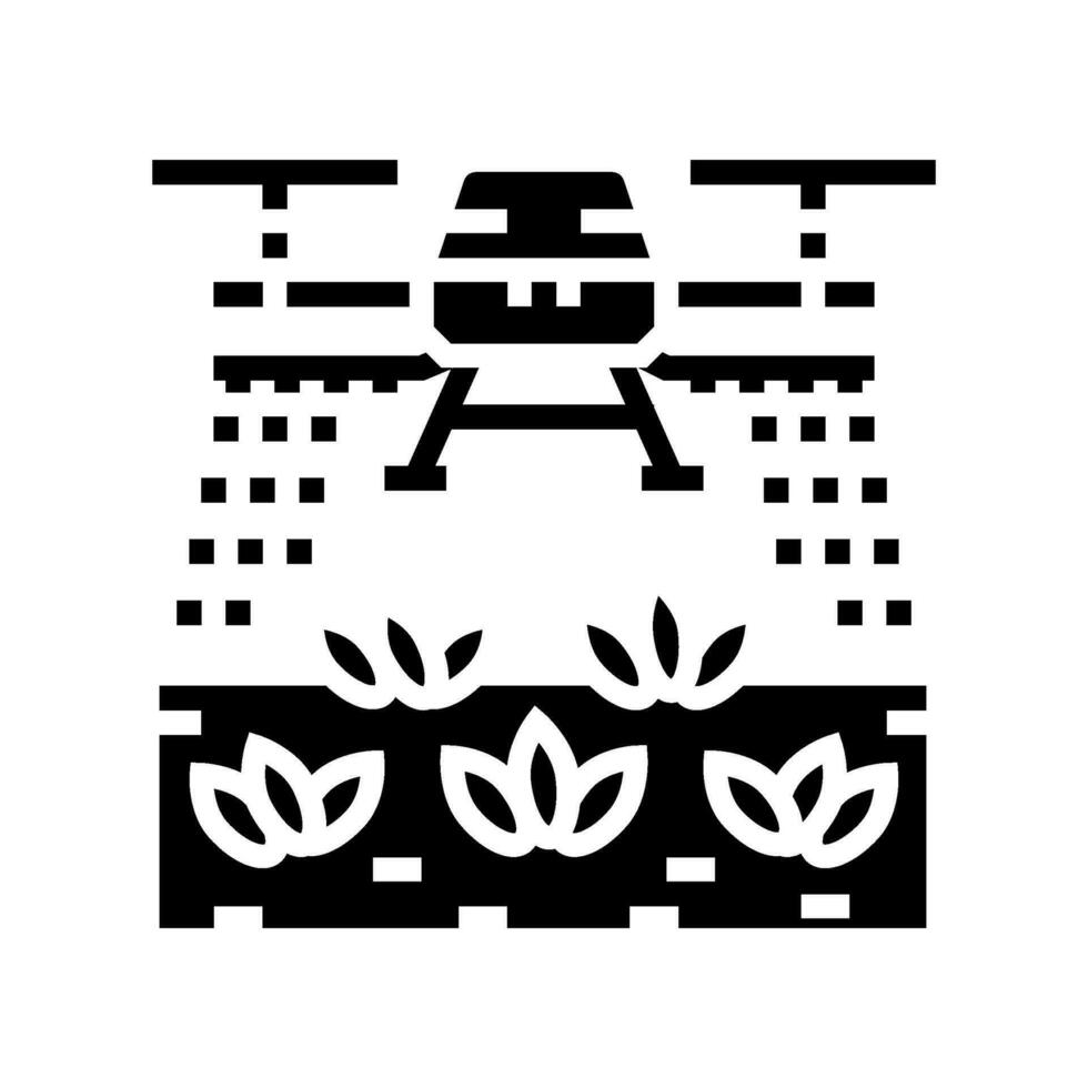 Pest Steuerung Drohne Glyphe Symbol Vektor Illustration
