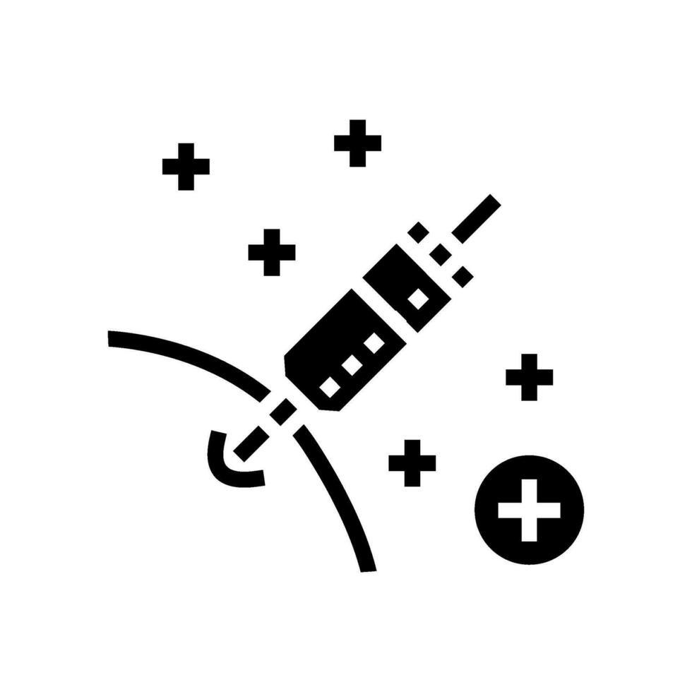 vaccin administrering apotekare glyf ikon vektor illustration