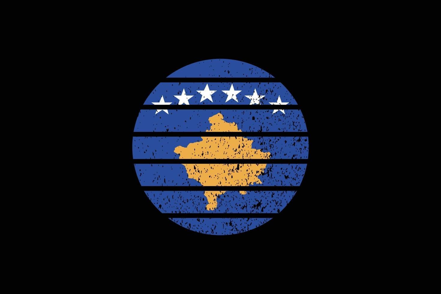 Kosovo grunge stil flagga. vektor illustration.