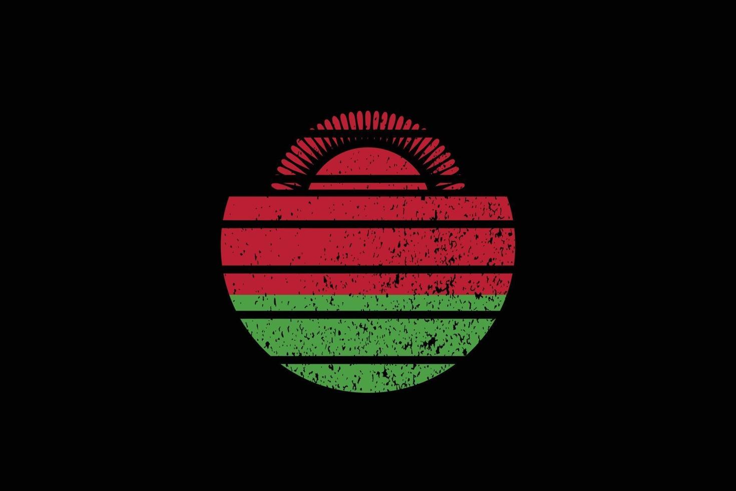 Grunge-Stil-Flagge von Malawi. Vektor-Illustration. vektor