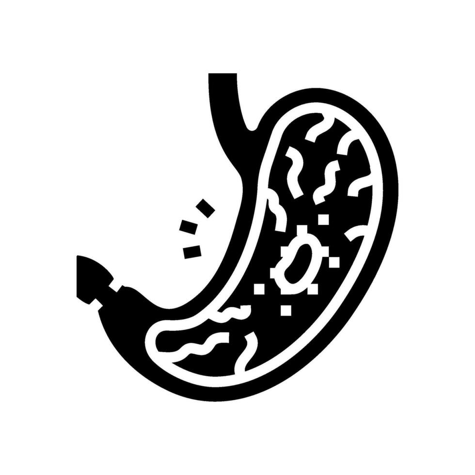 Sodbrennen Linderung Gastroenterologe Glyphe Symbol Vektor Illustration