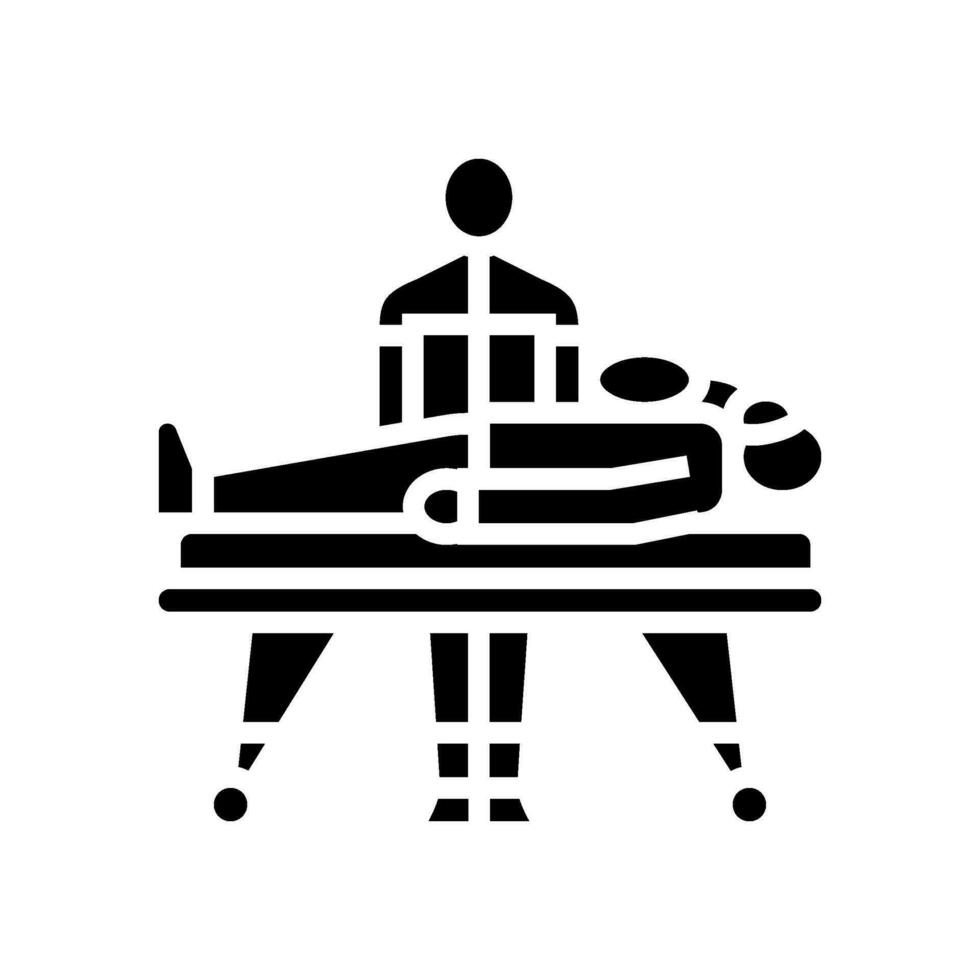 Reanimation Bemühungen Glyphe Symbol Vektor Illustration