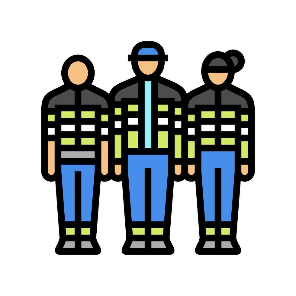 para team ambulans Färg ikon vektor illustration