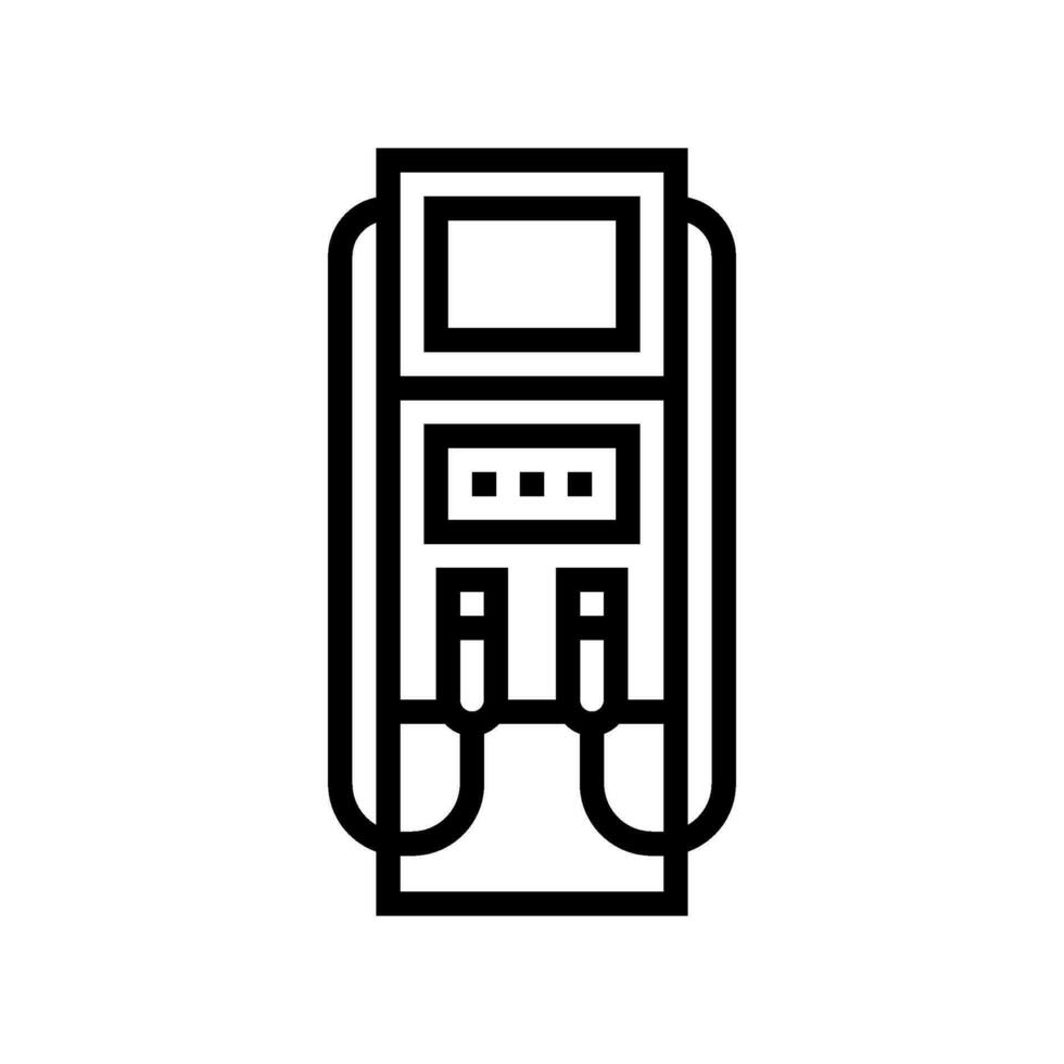 laddning station elektrisk linje ikon vektor illustration