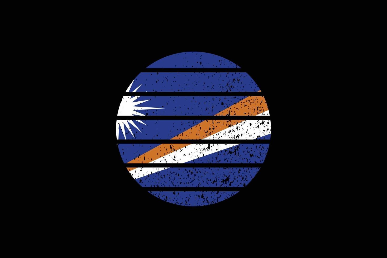 Marshallöarnas flagga i grungestil. vektor illustration.