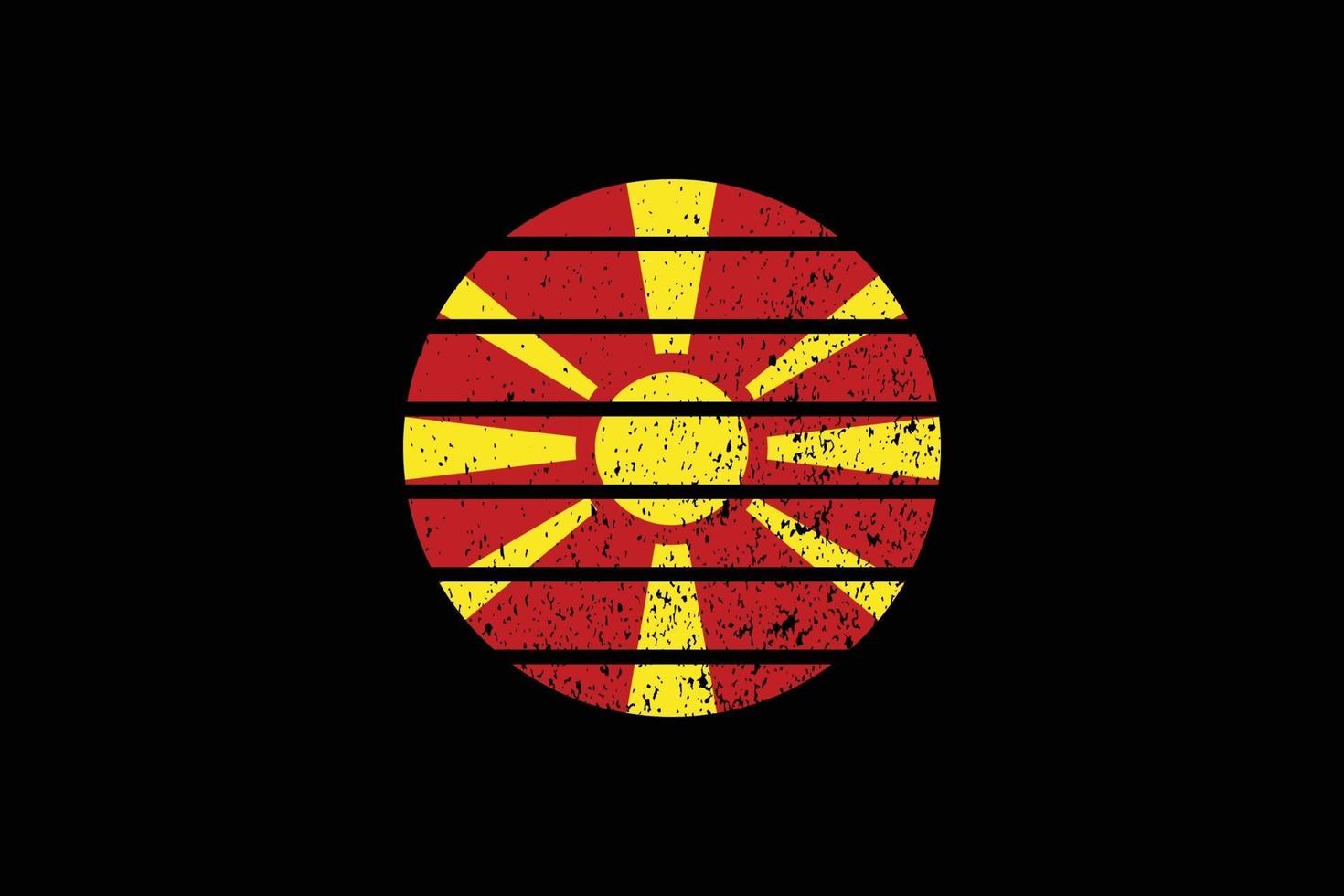 Grunge-Stil Flagge von Mazedonien. Vektor-Illustration. vektor