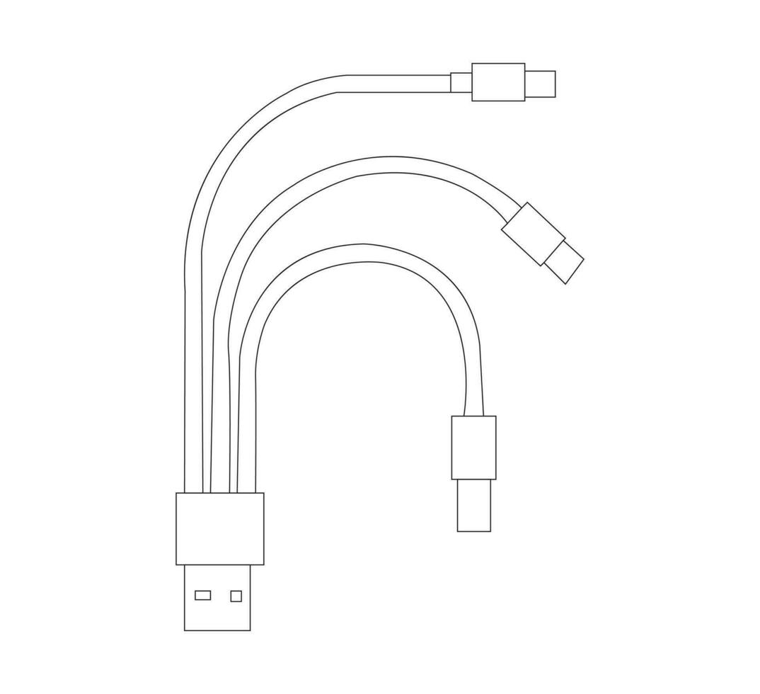 Smartphone Leistung liefern, USB Kabel vektor