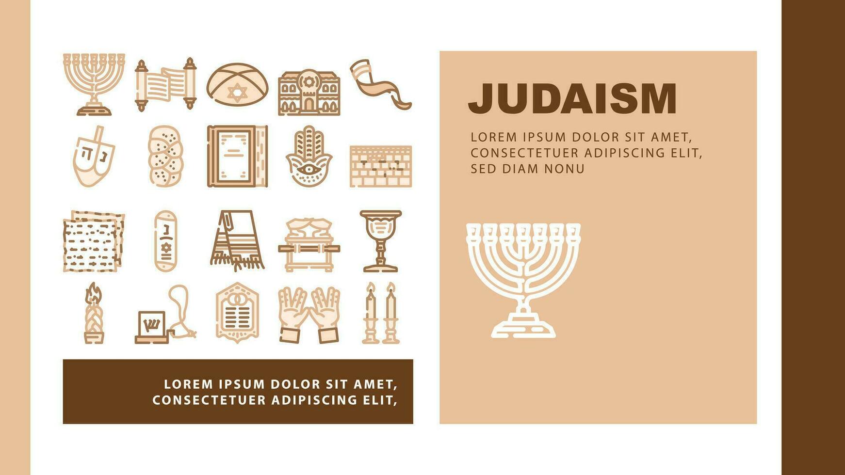 judendom religion jewish landning rubrik vektor