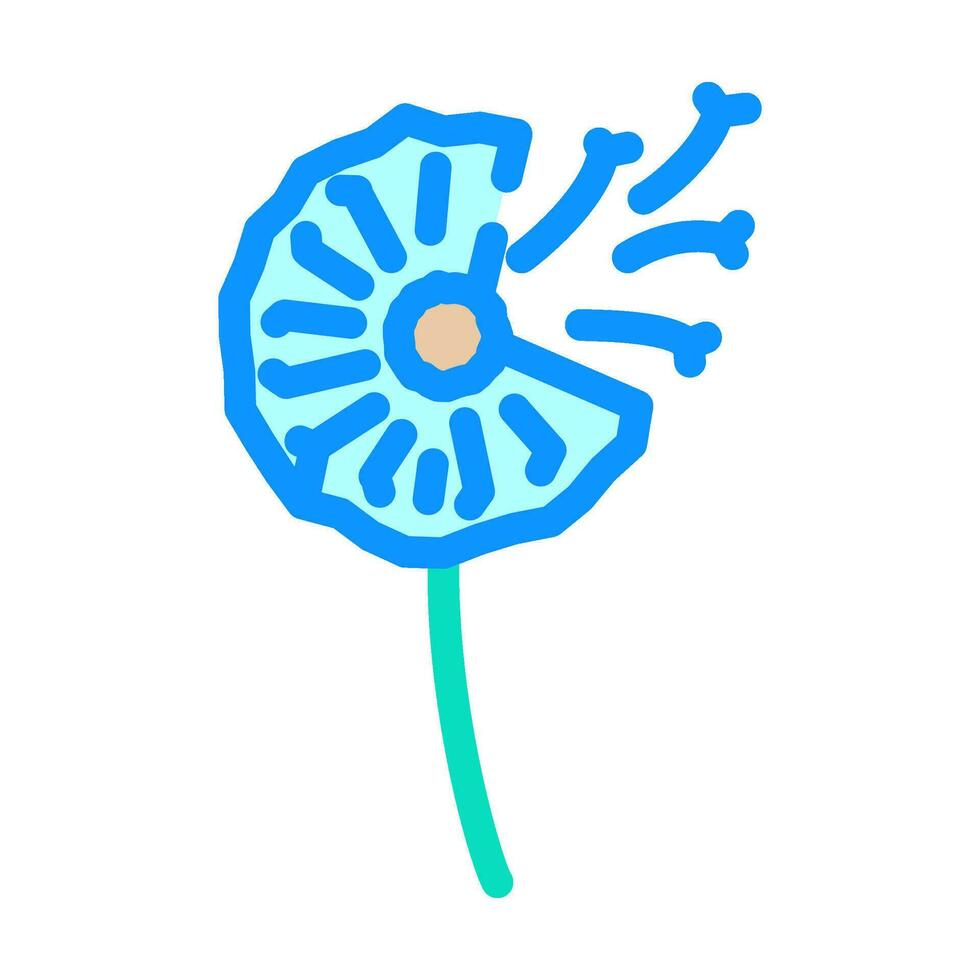 Blume Kunst tätowieren Jahrgang Farbe Symbol Vektor Illustration