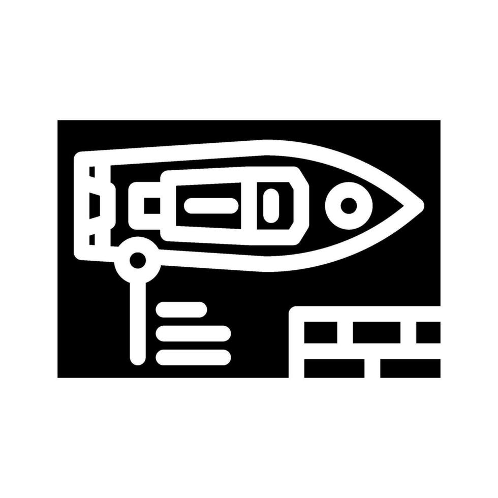 fartyg design begrepp marin glyf ikon vektor illustration