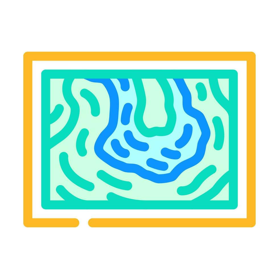 hydrogeologiska Kartor hydrogeolog Färg ikon vektor illustration