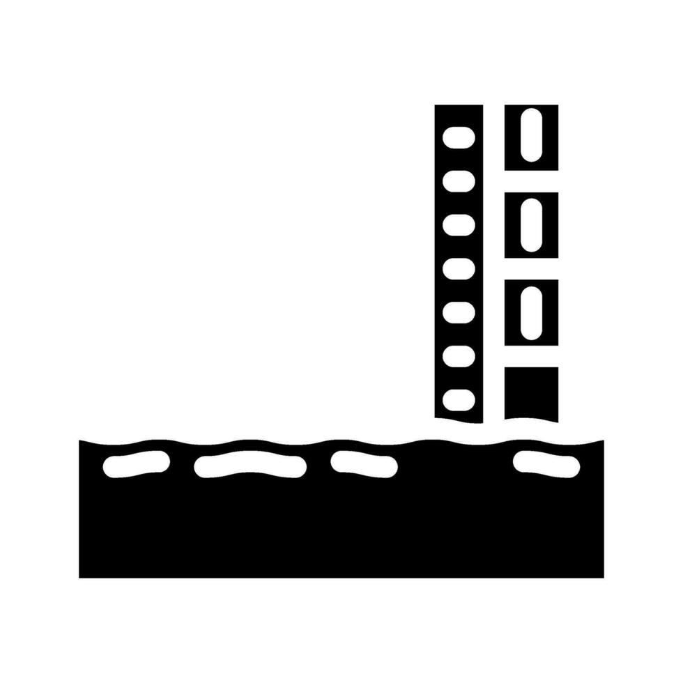 hydrologi forskning hydrogeolog glyf ikon vektor illustration