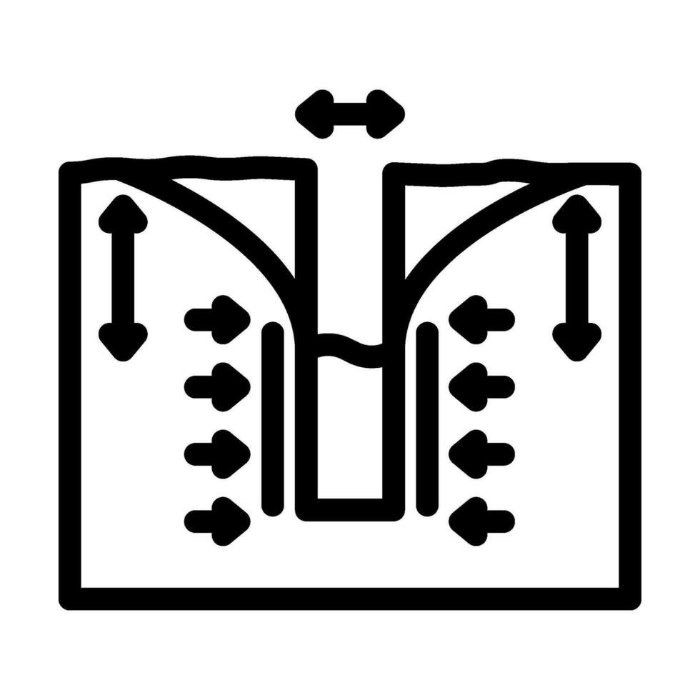 Pumpen Tests Hydrogeologe Linie Symbol Vektor Illustration