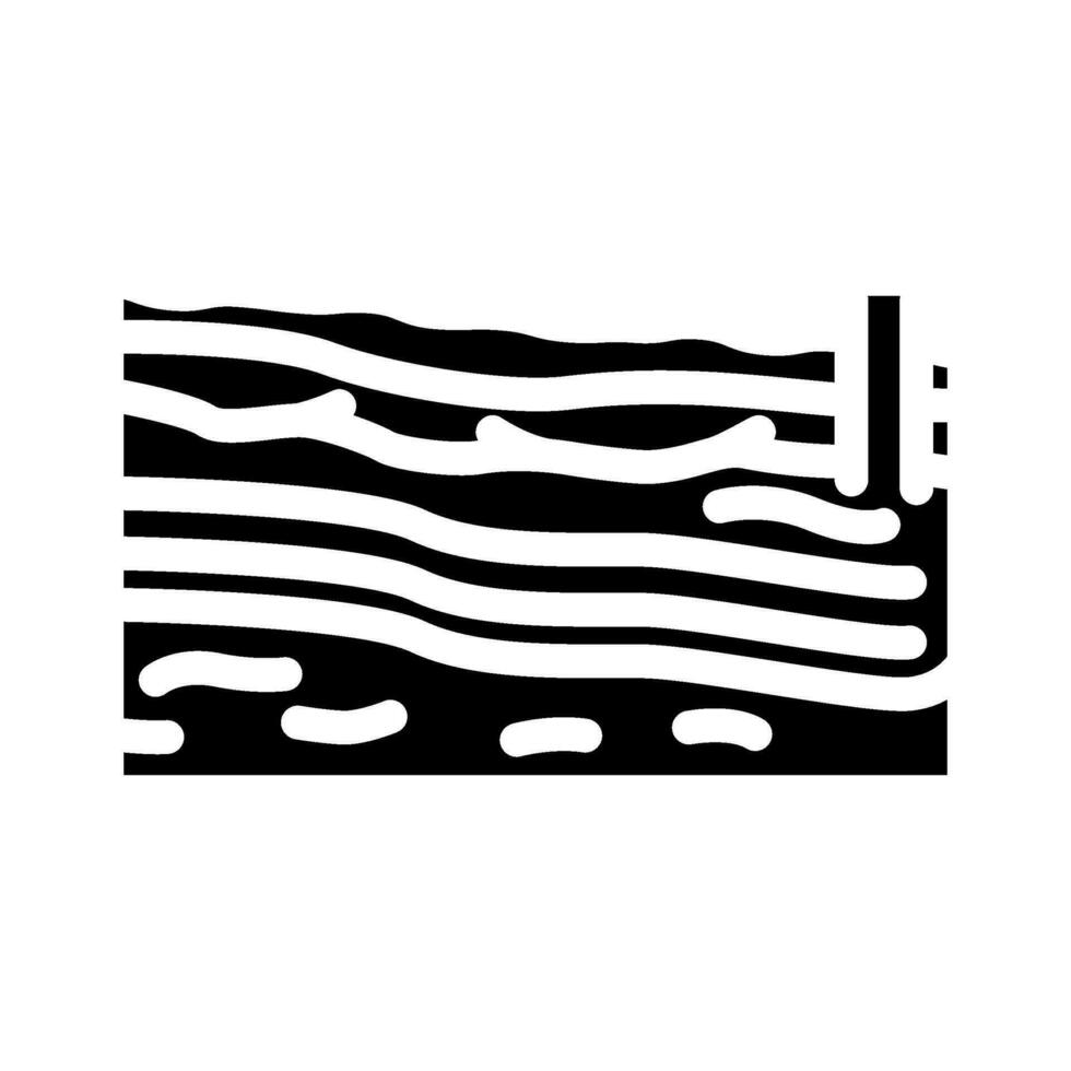 Grundwasserleiter Analyse Hydrogeologe Glyphe Symbol Vektor Illustration