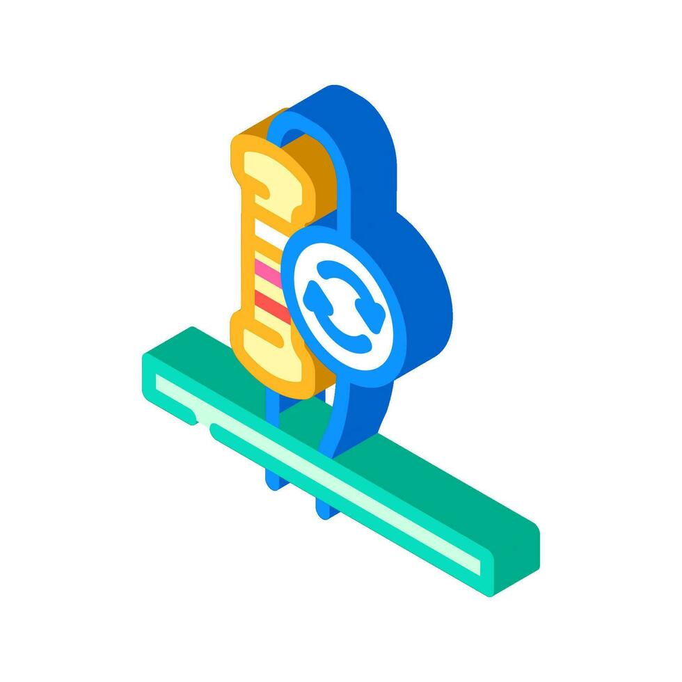 Widerstand Ersatz Elektronik isometrisch Symbol Vektor Illustration