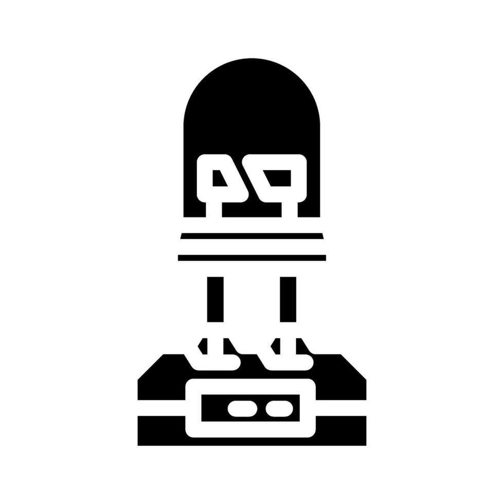 diod testning elektronik glyf ikon vektor illustration