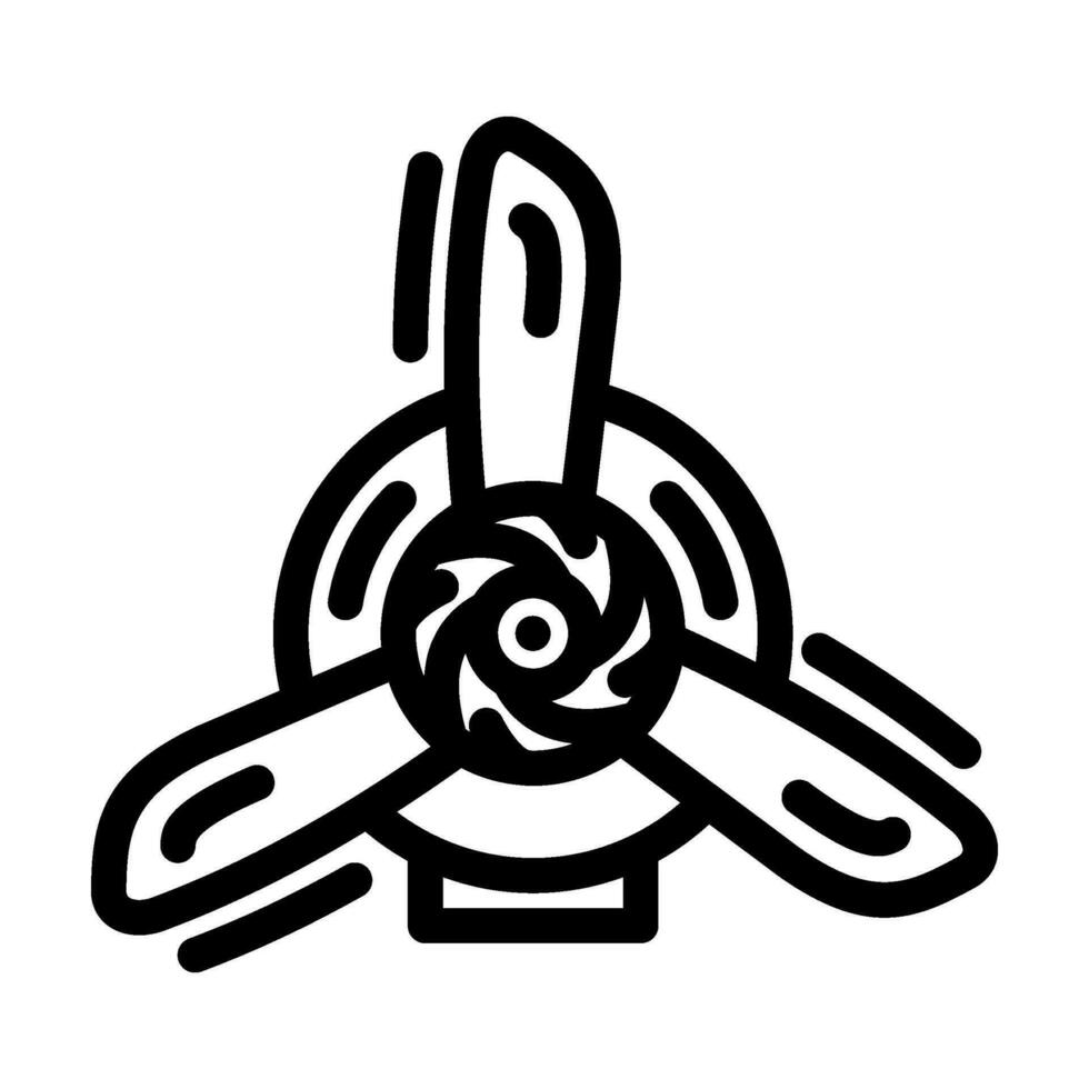 Propeller Instandhaltung Flugzeug Linie Symbol Vektor Illustration