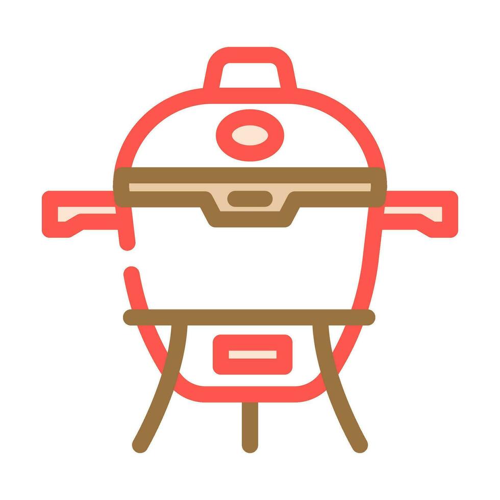 rökare kött Färg ikon vektor illustration