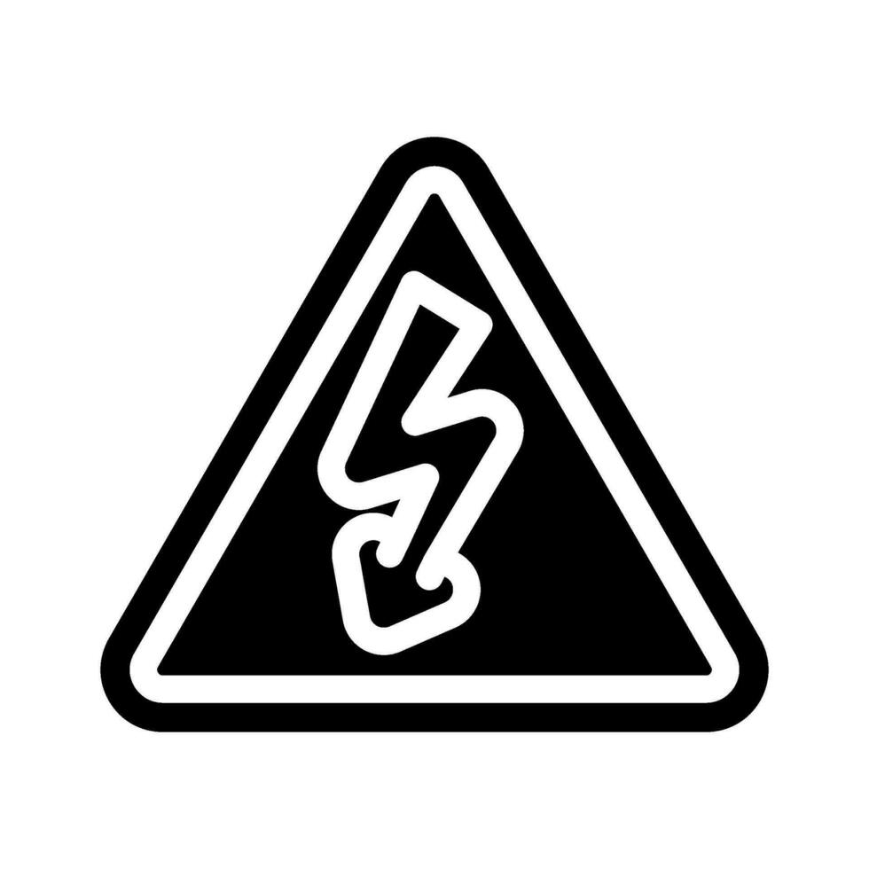 fara elektricitet glyf ikon vektor illustration