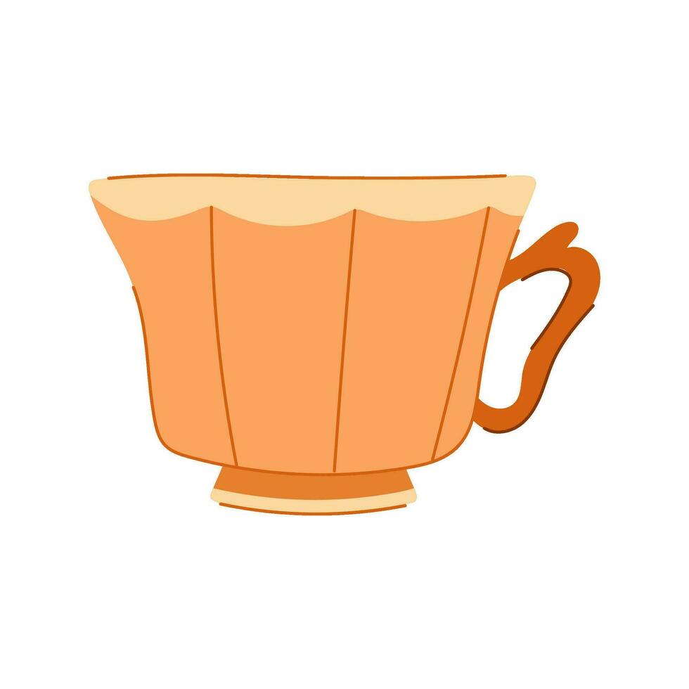 Kaffee Jahrgang Tasse Karikatur Vektor Illustration