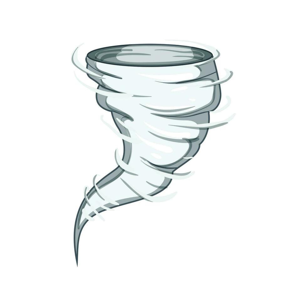 förstörelse tornado tecknad serie vektor illustration