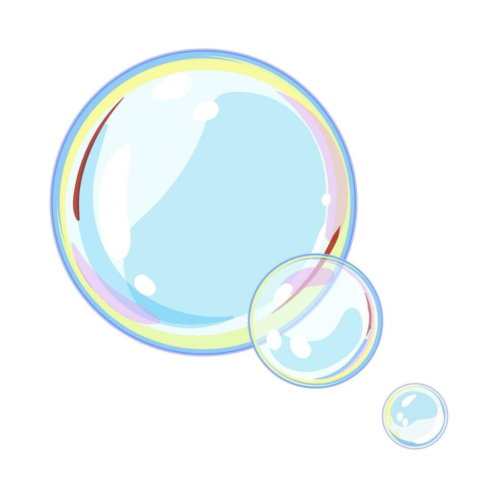 boll tvål bubblor tecknad serie vektor illustration