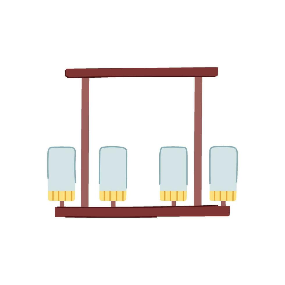 ljus kristallkrona tecknad serie vektor illustration